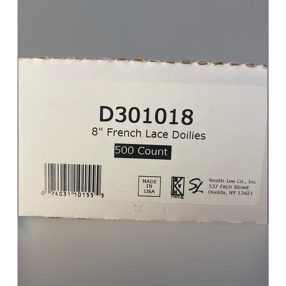 500 - 8" White French Lace Paper Doilies by Smith-Lee Co. Inc. - Picture 2 of 3